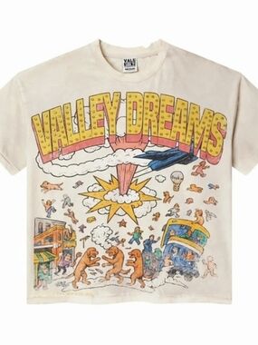 Vale Forever Valley Dreams Explosion Doodle Graphic Tee Cream